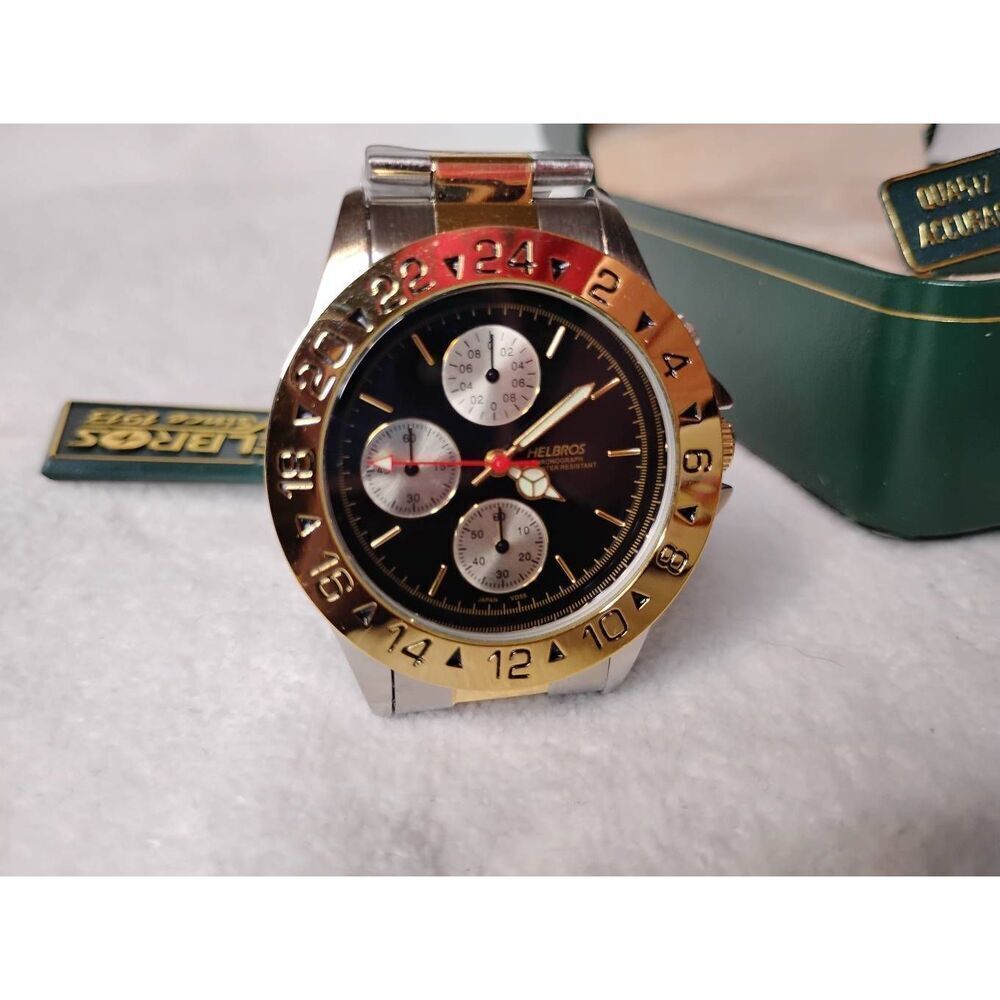 Used Helbros Quartz Chronograph Watch - Picture 3 of 6